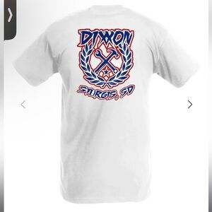 Dixxon STURGIS USA SKETCHY CREST T-SHIRT WHITE Red Blue Larfe